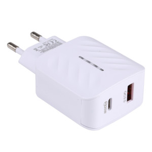 LZ-822A + C PD 20W USB-C / TYPE-C + QC 3.0 Chargeur de voyage rapide USB 3.0 USB, SH2802943-20