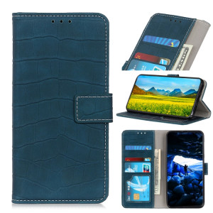 Texture de crocodile Table à bascule horizontale avec support et porte-cartes pour iPhone 13 Pro (vert foncé) SH603D315-20