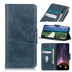 Mirren Crazy Horse Texture Horizontale Flip Cuir Coffret avec porte-cartes et portefeuille pour iPhone 13 PRO (Bleu) SH203B1426-20