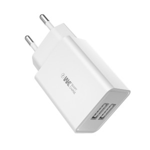 WK WP-U56 2A Dual USB Fast Chargeur Chargeur de voyage Adaptateur secteur, Fiche UE SW29021454-20