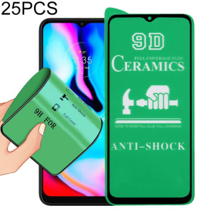 Pour Motorola Moto E7 Plus 25 PCS 9D Plein écran Plein Colle Ceramique Film SH0411241-20