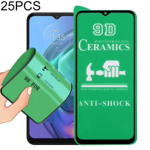Pour Motorola Moto G10 25 PCS 9D Film en céramique complet en plein écran SH04131941-20