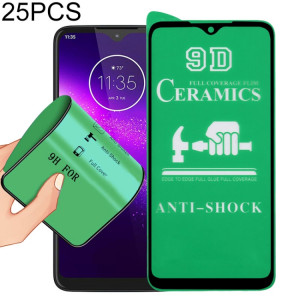 Pour Motorola One Macro 25 PCS 9D Film en céramique en plein écran complet SH04161289-20