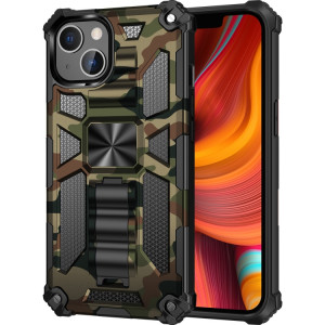 Camouflage Armure antichoc TPU + PC Cas de protection magnétique avec support pour iPhone 13 Mini (Army Green) SH501B1054-20