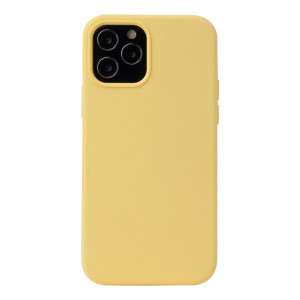Couleur de couleur solide Silicone de protection antichoc pour iPhone 13 (jaune) SH602F584-20