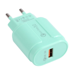 13-3 QC3.0 Macarons d'interface USB SIGHTS CHARGER DE VOYAGE, BOUCHE EU (VERT) SH701B1580-20