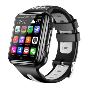 W5 1.54 pouces Screen Full-Fit Screen Dual Cameras Smart Phone Watch, Prise en charge de la carte SIM / Suivi GPS / Trajectoire en temps réel / Surveillance de la température, 2GB + 16 Go (gris noir) SH902B1183-20