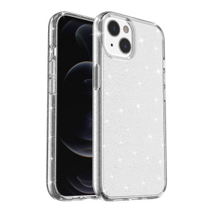 Étui de protection en poudre de paillettes de style antichoc pour iPhone 13 mini (blanc) SH901D1558-20