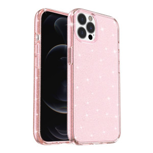 Étui de protection en poudre de paillettes de style antichoc pour iPhone 13 Pro (rose) SH903A679-20