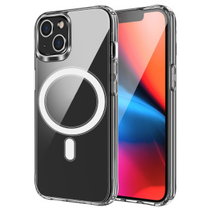 Bague magnétique MAGSafe Bague magnétique CLEAR CRISTAL ACRYLIQUE + TPU à quatre angles Airbag Case antichoc pour iPhone 13 (transparent) SH102A1394-20