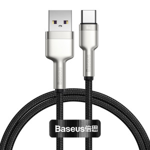 BASEUS CAKF000101 CAFFEE Série 66W USB au câble de données en métal USB-C / C / C / Type de type CABLE: 1M (noir) SB901A1146-20