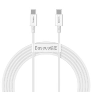 BASEUS CATYS-C02 Série Supérieure 100W USB-C / TYPE-C sur le câble de données de charge rapide USB-C / C / C / C / C, Longueur du câble: 2M (blanc) SB002B1546-20