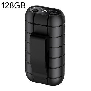 B800LI CLIP-ON TRANS de réduction du bruit HD, support de carte TF et enregistrement one-clé et OTG, capacité: 128 Go (noir) SH605A201-20