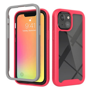STARRY SKY SIGH COLOR SERIES POC + CAS DE PROTECTION TPU pour iPhone 13 Mini (rouge clair) SH501F422-20
