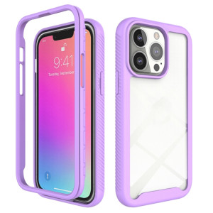 Coque Starry Sky Solid Color Series PC + Cas de protection TPU pour iPhone 13 Pro (Violet) SH502C699-20