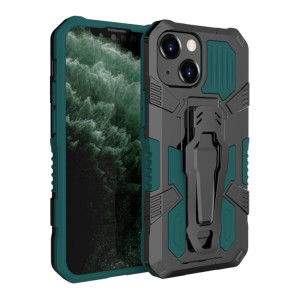 Machine Armure Guerrier PC + Cas de protection TPU pour iPhone 13 Mini (Vert) SH401E1269-20