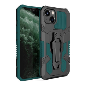 Machine Armure Guerrier PC + Cas de protection TPU pour iPhone 13 (Vert) SH402E720-20