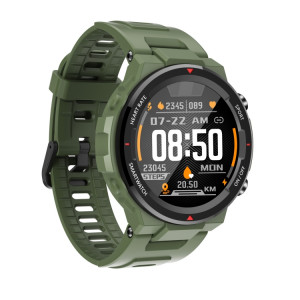Q70C 1.28 pouces TFT Touch Screen Bluetooth 5.0 IP67 Wather Watch Smart Watch, Support Surveillance du sommeil / Surveillance de la fréquence cardiaque / Rappel d'appel / Mode multi-sports (Vert de l'armée) SH401A1619-20