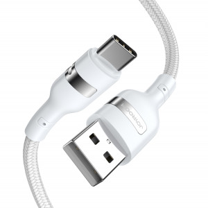 Joyroom S-1230N7 3A Starlight Series USB au câble de données de tresse Nylon de type-C / USB-C, longueur: 1,2 m (blanc) SJ201B416-20