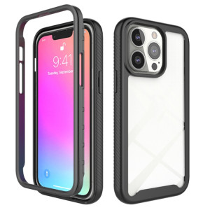 Coque Starry Sky Solid Color Série PC + Cas de protection TPU pour iPhone 13 (Noir) SH101A529-20