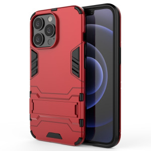 PC + TPU Cas de protection antichoc avec support invisible pour iPhone 13 Pro (rouge) SH703B1217-20