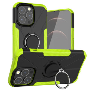 Armure Bear PC + TPU Cas de protection avec porte-bague pour iPhone 13 mini (vert) SH901E1237-20