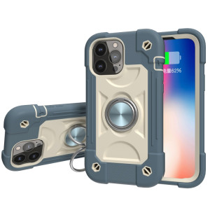 Silicone antichoc + étui de protection PC avec porte-bague pour iPhone 13 Pro (Blue Daisy) SH603B657-20