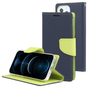 HOBOSPERY FANCY Diary Motif Cross Horizontal Flip Cuir Case avec porte-cartes et portefeuille pour iPhone 13 Pro (bleu marine) SG203F360-20