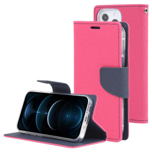 HOBOSPERY FANCY Diary Motif Cross Horizontal Flip Cuir Case avec porte-cartes et portefeuille pour iPhone 13 Pro (Rose Rouge) SG203I364-20