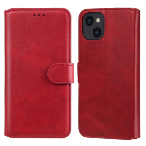 Texture de veau Classique PU + TPU Horizontal Flip Cuir Toot avec porte-cartes et portefeuille pour iPhone 13 (rouge) SH602B1922-20