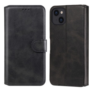 CLASSIC CALF TEXTURE PU + TPU Horizontal Flip Coating Coffret avec porte-cartes et portefeuille pour iPhone 13 (noir) SH602D1957-20