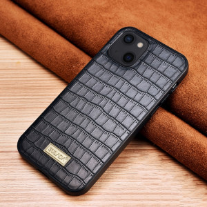 Étui de protection TPU TPU Texture Sulada Crocodile pour iPhone 13 (Noir) SS302D1896-20