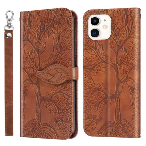 VIE D'ESCOSSING DE L'ESCOSSING PATTURE Horizontal Flip Cuir Case avec support & Card Slot & Portefeuille et cadre photo et longe pour iPhone 13 (Brown) SH602E71-20