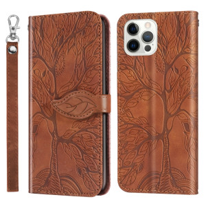 VIE D'ESCOSSING TRANCHE PATTURE Horizontal Flip Cuir Coffret avec support & Card Slot & Portefeuille et cadre photo et longe pour iPhone 13 PRO (Brown) SH603E969-20