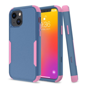 Étui de protection TPU + PC TPU + PC TPU + TPU + (bleu royal + rose) SH002B1573-20