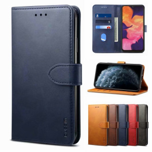 GUSSIM Business Style Horizontal Flip Cuir Coating avec porte-cartes et portefeuille pour iPhone 13 Pro (Bleu) SG403C455-20