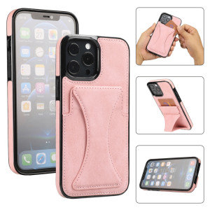 Boîtier de protection anti-achats ultra-mince avec support et métal Fonction magnétique pour iPhone 13 Pro (Rose Gold) SH903A209-20