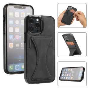 Cas protecteur ultra-mince antichoc avec support et métal Fonction magnétique pour iPhone 13 Pro (Noir) SH903F1657-20