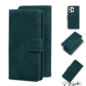 Sentez la peau Pure Couleur Horizontal Flip Cuir Coffret avec porte-cartes et portefeuille pour iPhone 13 Pro (Vert) SH303C807-20