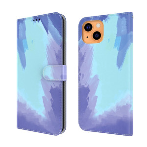 Aquarelle Motif Horizontal Flip Cuir Housse avec support et portefeuille pour iPhone 13 (neige d'hiver) SH702E1855-20