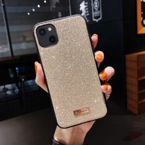 Étui en cuir TPU + TPU + TPU + TPU + pour iPhone 13 (Gold) SS602D632-20