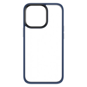 Cas de protection transparent transparent de Rock PC + TPU UDUN pour iPhone 13 Pro (Bleu) SR603B1897-20