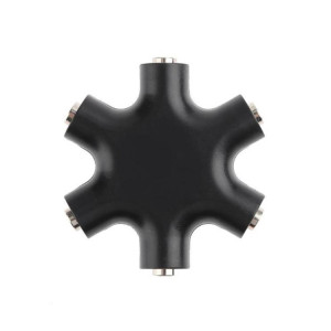 Adaptateur audio 6 en 1 Convertisseur de séparateur de casque multi-ports de 3,5 mm (noir) SH101A791-20