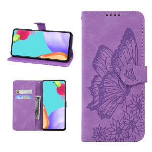 Tapis de peau de peau rétro Saisir les papillons Horizontal Horizontal Flip Coating Heolth & Card Slots & Portefeuille pour iPhone 13 PRO (Violet) SH103F211-20