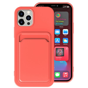 TPU + Doublure Flanelle Cas antichoc avec machines à sous pour iPhone 13 Pro (Orange rose) SH303H1131-20