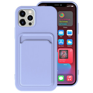 Doublure TPU + Doublure Flanelle Case antichoc avec machines à sous pour iPhone 13 Pro (Violet léger) SH303J712-20