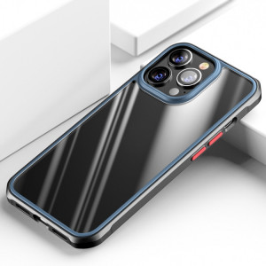 Belle couleur TPU + Clear Clear PC Quatre caisse All-Inclusive Case pour iPhone 13 Pro (Bleu) SH503D1924-20