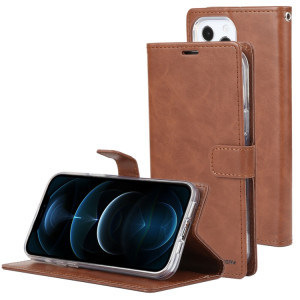 GOOSPERY Blue Moon Crazy Horse Texture Horizontal Flip Cuir Case avec support & Card Slot & Portefeuille pour iPhone 13 PRO (Brown) SH803A221-20