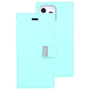 Diary Rich Diary Crazy Cheval Crazy Horse Texture Horizontal Flip Coating avec support et carte Slots & Portefeuille pour iPhone 13 Pro (Mint Green) SG003D1725-20