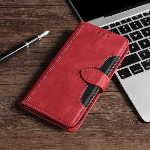 Pouce de couture Senteuse Boucle magnétique Horizontal Flip PU Coque en cuir PU avec support & carte Slots & Portefeuille pour iPhone 13 Pro (rouge) SH603B1101-20